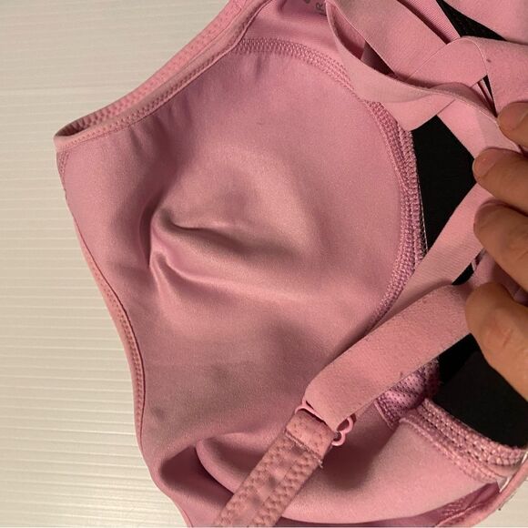 Nike High impact Support Padded Adjustable Sports Bra Strappy back pink XS - Picture 4 of 10